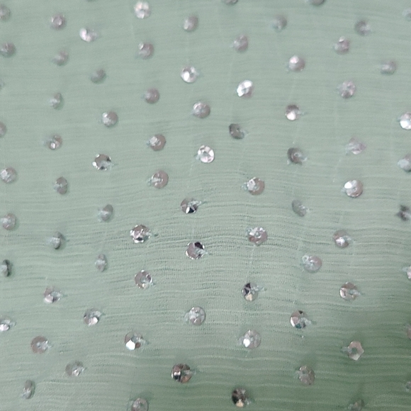 Sparkly Sheer Mint Green Tank Top By Free People. Sz S/P - Picture 4 of 5